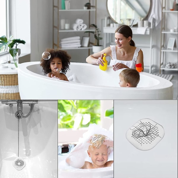 4 stycken avloppsskydd för hår, duschavlopp, badkarspropp