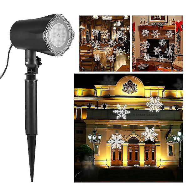 Vanntett 4W 4 LED-er Fargerik LED-projektor Jul