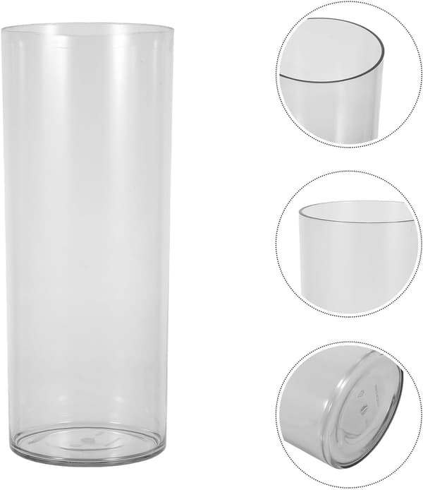 Plast torr blomvas hög transparens och lätt PET cylinderdesign