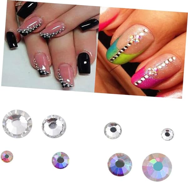 Flatback edelsten-rhinestone-pynt for smykker og negletilbehør til dekorasjoner og scrapbooking