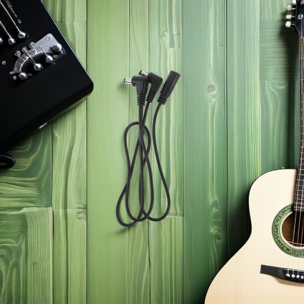 2 stk. gitar skjermkabel patchkabler for gitarpedaler med effektiv dobbel tilkobling