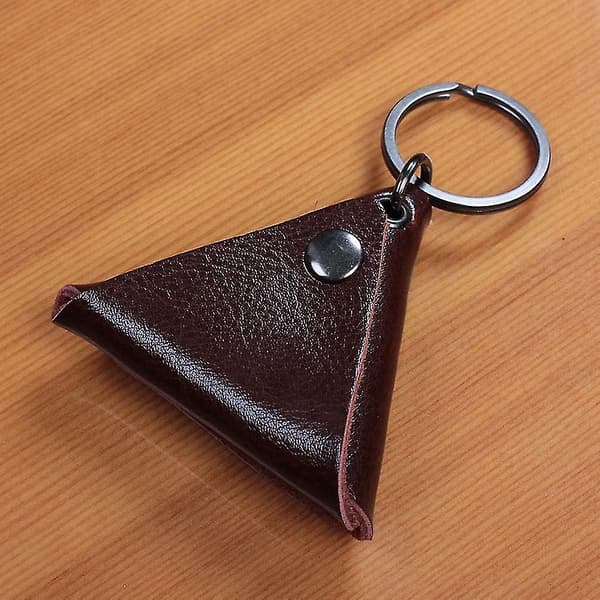 Guitar Picks Holder Trekantformet Læder Pick Opbevaringspose