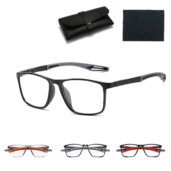 Sports Ultralette anti-blått lys presbyopiske briller, anti blått lys lesebriller Gray
