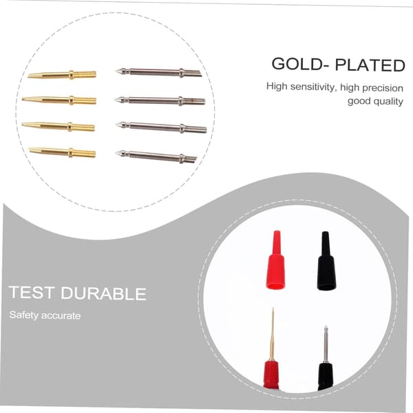 16 st testproberkit för spänningskretsmätare multimeterkablar krokodilklämmor för testkit