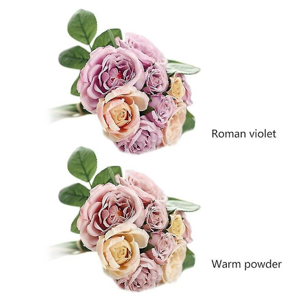 Charmig Konstgjord Ranunculus Bukett DIY Blommor