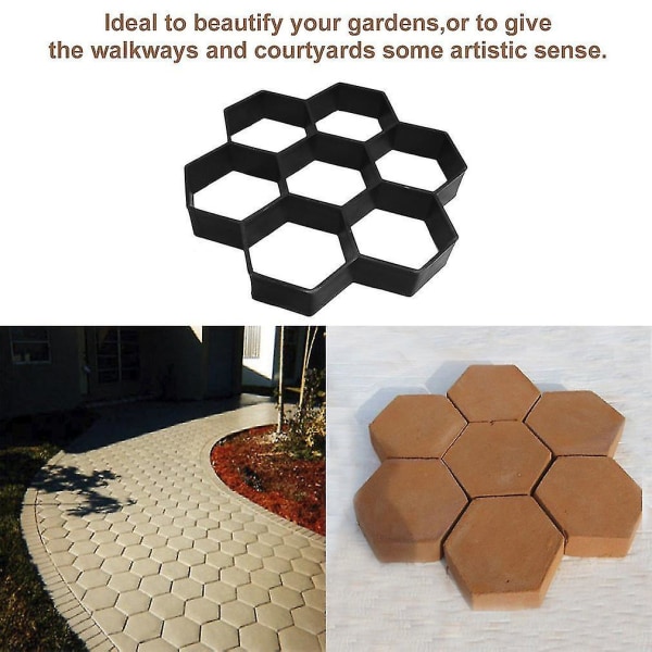 Hexagon Garden Driveway Asfaltering Plast Murstein Mold