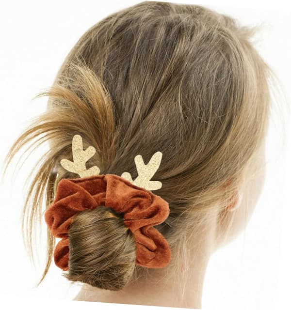 Älg sammet hårband jul hårring horn-stil elastisk för flickaccessoarer som julklappar för damer