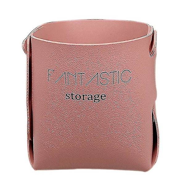 Vandafvisende Foldbar Kurv Bakke Æske Organizer Til Kommoder Toilet Topper Counter Pink