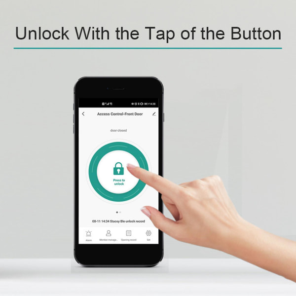 Smart Fingerprintslåse, Dørgreb Med Fingerprintskode Og Nøgle, Tastaturlås Nem At Installere