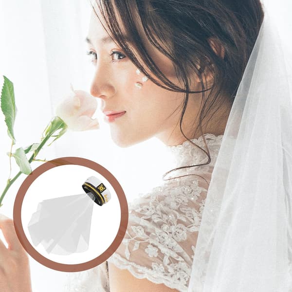 Bröllopshatt med slöja Marinblå hatt Brudhåraccessoar Vit tyg Lätt att bära Elegant stil