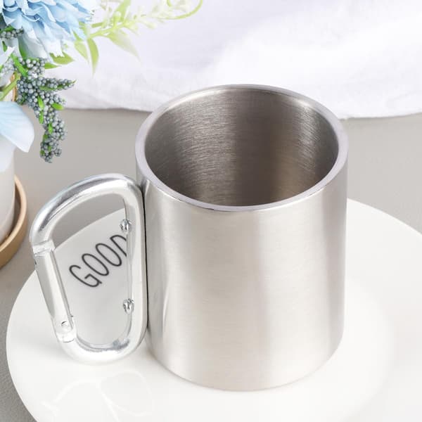 Camping Metallmugg med Karbinhake Klättermugg Aluminiumlegering Utomhus Campingmugg