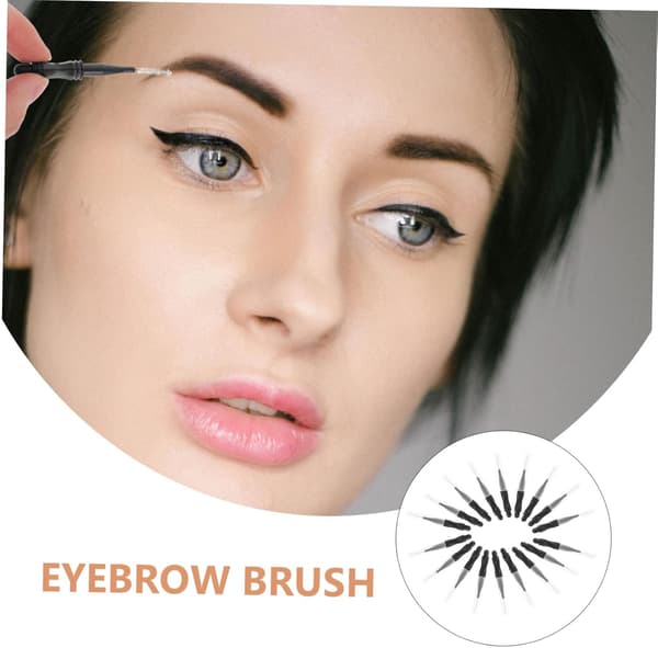 50 stk. Mini Bryn Børste med Hætte Sort Vippebørste til Eyelash Extensions Kvinder Øjenvippe og Mascara Wand Makeup Værktøj