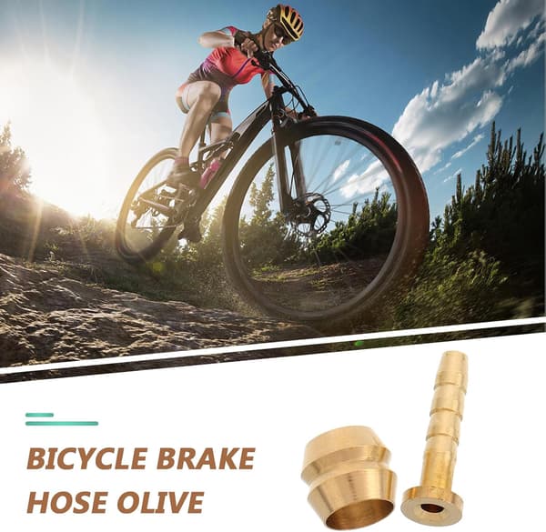 10 uppsättningar hydrauliska bromssystemdelar för mountainbikes, kopparskivbromsolivinsats