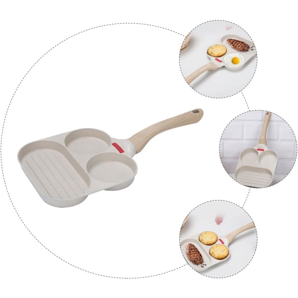 Frukost Äggpanna Non-Stick Stekpanna Set Camping Multifunktionell Enkel Rengöring