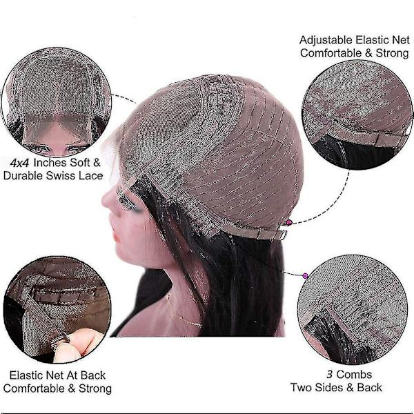 Lace Front Paryk Bølget Paryk Lace Lukket Menneskehår 16 Tommer