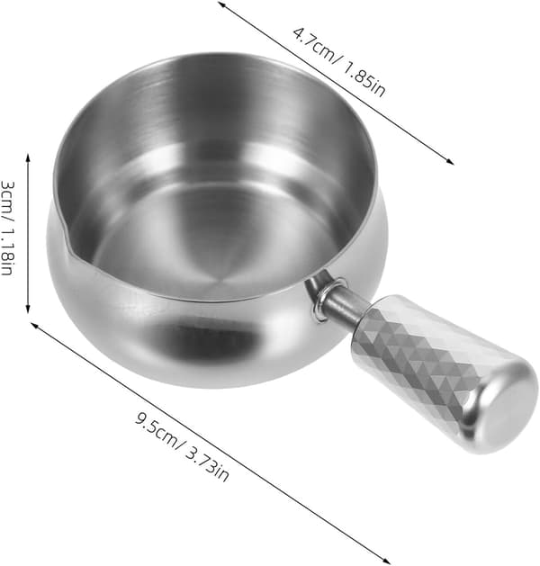60ML 304 Forsegling av voks-skje i rustfritt stål for smelting av voks, flat bunn
