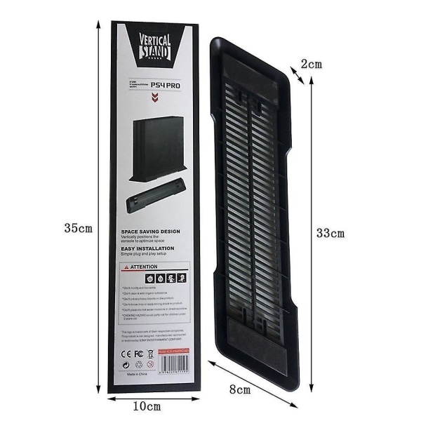 Enkel vertikal stativfeste for PS4