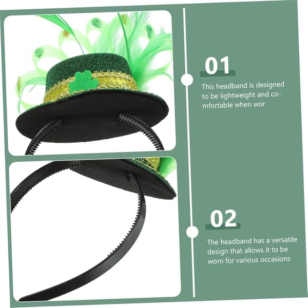 Shamrock Hårband för Patrick Day Lättvikts Huvudbonad