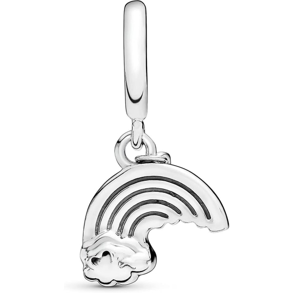 Dangle-berlock i silver med regnbåge för Lmell-armband för kvinnor