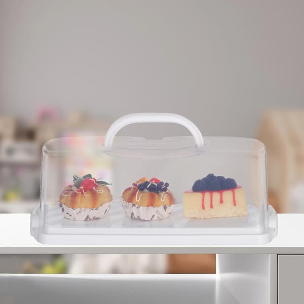 Rektangulær Toast Opbevaringsboks Dessertbærer 12.5x7.5x3.5tommer