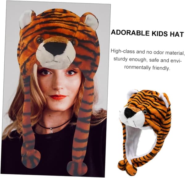 Bedårande dekorativ tigerhatt för bekväm elastisk accessoar