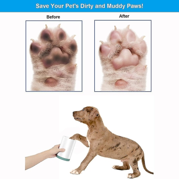 Koiran tassunpuhdistusaine, kannettava lemmikkieläinten puhdistusharjakuppi koiran jalkojen pesukone (1 kpl vihreä)