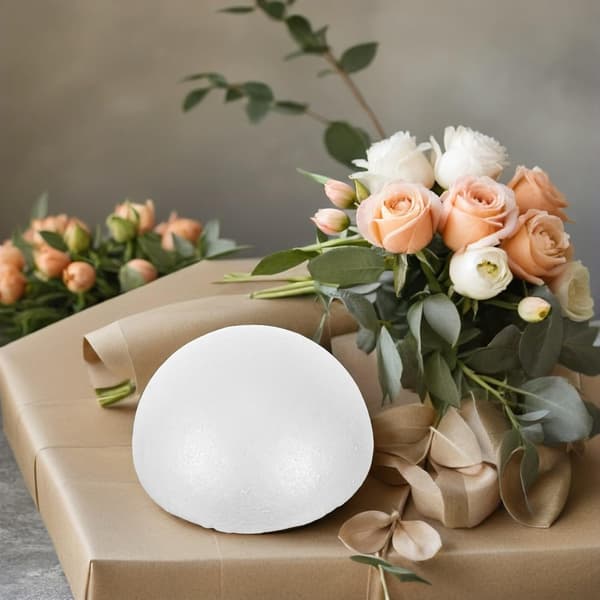 2 stk skumhalvkule bryllupshåndverk polystyren blomsterhalvkuler