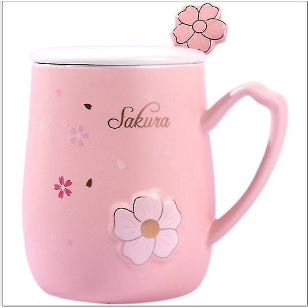 Søt liten kaffekrus for utendørs melk Sakura krus (rosa)