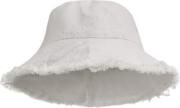 Bucket-hatt Distressed Solbeskyttelse Vasket Bomulls Strandhatt