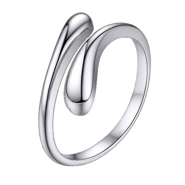 Naisten S925 Massiivinen Sterling Hopea Sormus, Tyylikäs ja Elegantisti Suunniteltu