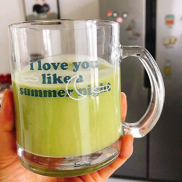 Sommarnatt Glasmoln Måne Stjärnhimmel Kaffe Mugg