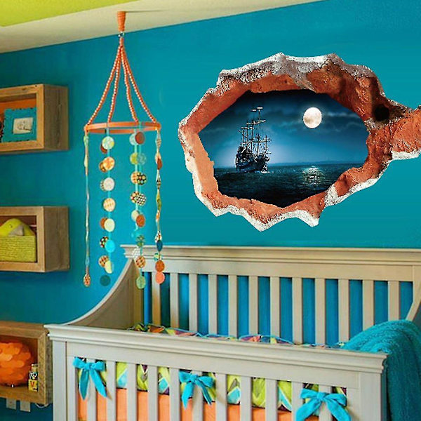 3D Veggdekorasjon med Brustet Effekt