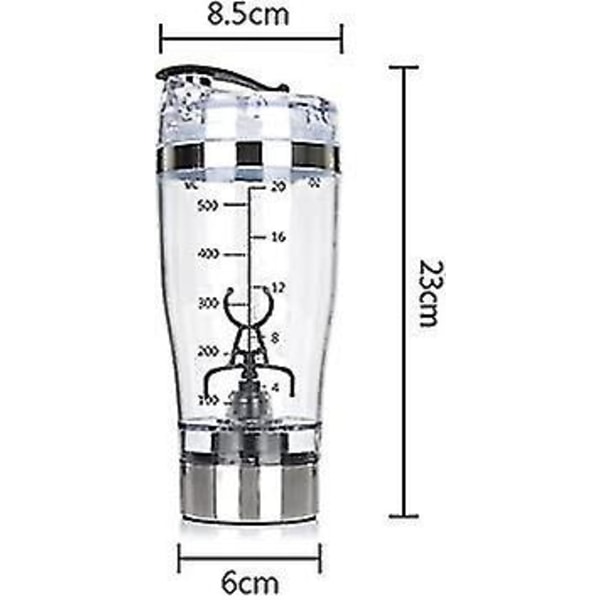 600 ml ladattava mikseripullo USB -BPA-vapaa mikserikuppi