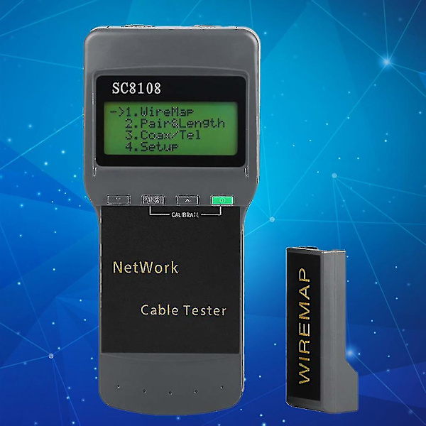 Sc8108 Bærbar LCD-skærm Netværkstester Meter Lan Telefonkabel Rj45 Cat5e Cat6 Længdetestværktøj