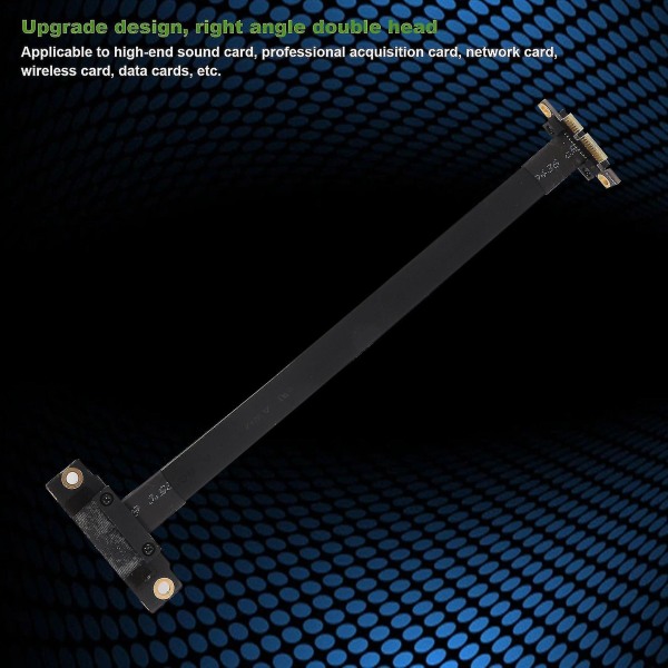 Pcie X1 stigerørskabel Dobbel rettvinklet Pcie 3.0 X1 til X1 forlengelseskabel 8gbps Pci 1x stigerørskort 20cm-yuhao