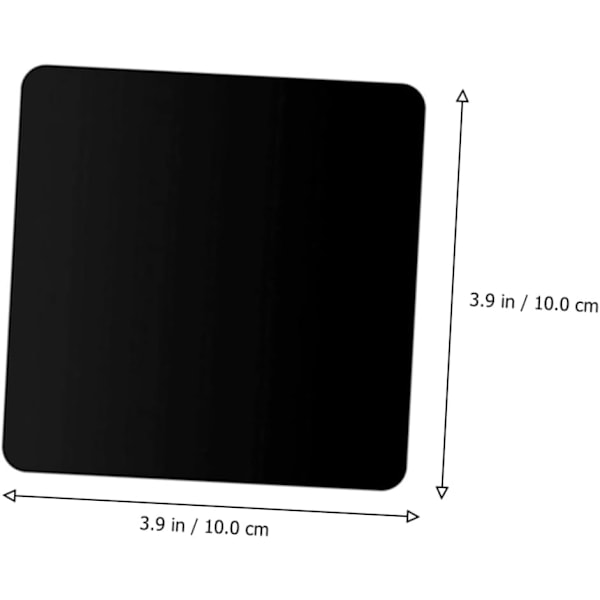 Tuotekuvausrekvisiitta 4 kpl Akryylipeililevy Valokuvarekvisiitta Heijastuslevy 10x10cm Musta Korut