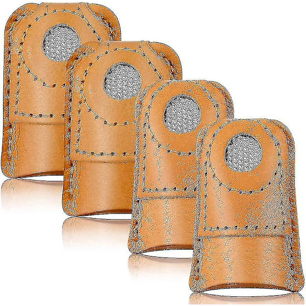 Pieces Fingerbeskytter for Syning, Mynt Lær Fingerbeskytter for Syning Broderi