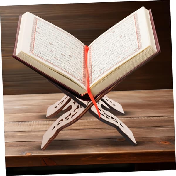 Træbibel Bogholder Skrivebordsbogholder Koran Display Rack til Bøn og Studie
