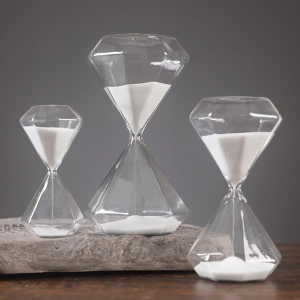 5 minutter sandtimer timeglass dekorasjon klassisk formet høyt borosilikat