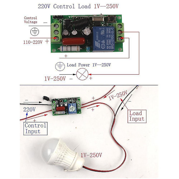 10a Fjernbetjeningsswitchmodul 433mhz Switch Led Lys Fan
