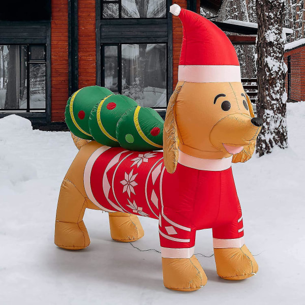 Uppblåsbar Tax för Jul med Inbyggda LED-lampor