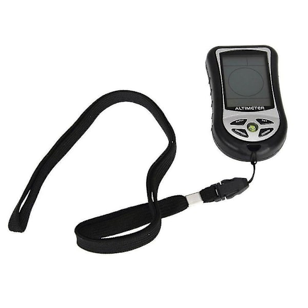 8-in-1 Digitaalinen LCD-kompassi, korkeusmittari, barometri, lämpömittari, kalenteri