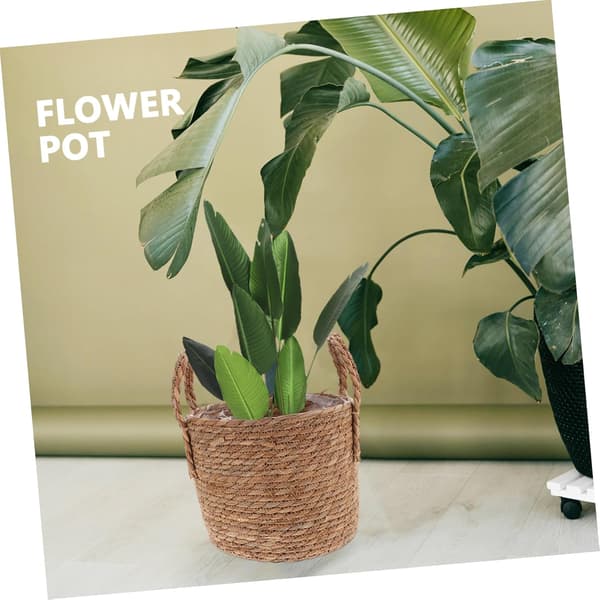 Sjögräs växtkorg, vävda planteringskorgar blomkrukor, växtkorg förvaring