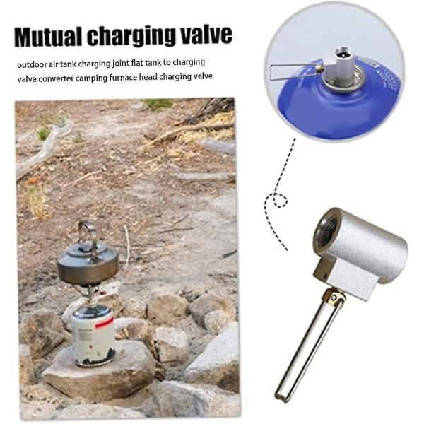 Camping Gassbeholder Adapter Gassylinder Påfyllingsadapter Propan Tank Adapter Utendørs