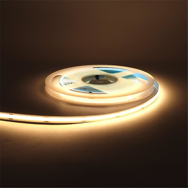 5m 16.4ft COB LED-remsa DC12V Flexibel 8mm CRI90 LED-tejp