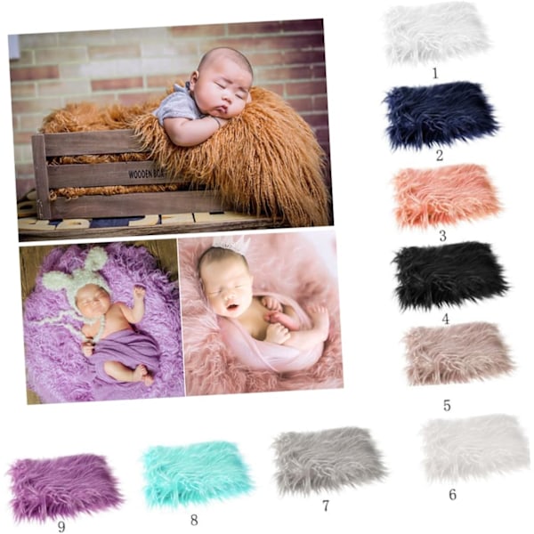 Nyfødt Baby Fotograferingsmatte Baby Gutt Bildepledd Dyne Lettvask Fotorekvisitter