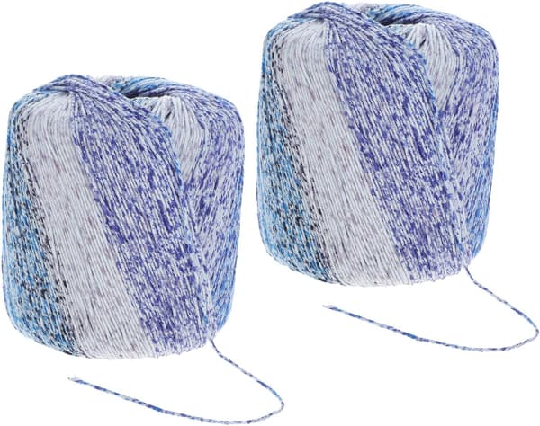 2 st stickdocka material kit mjukt garn för halsduk virkning och garn för virkade väskor
