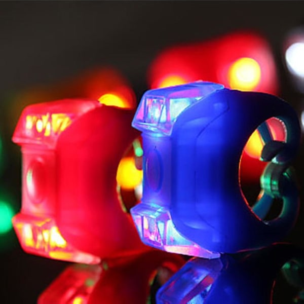 3-Modus 2-LED Sykkel Foranlys Bakblinklys