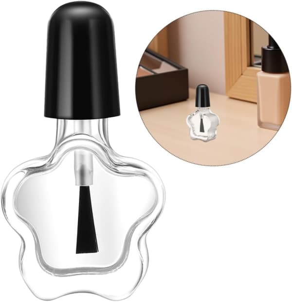 20 st 5 ml stjärnformade nagellacksflaskor i glas Lätta påfyllningsbara spillsäkra behållare