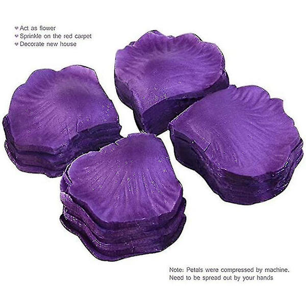 1000 st Silk Konstgjorda Rosblad För Bröllop Blommor Fest Romantisk Nattsvart Bd-yuhao